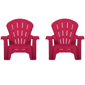 Premium Choice LifeGear Garden Chair - Red 2 Pack Rust Proof Coating