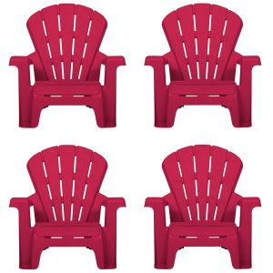 Special Edition HomePro Garden Chairs - Red 4 Pack Rust Proof Coating